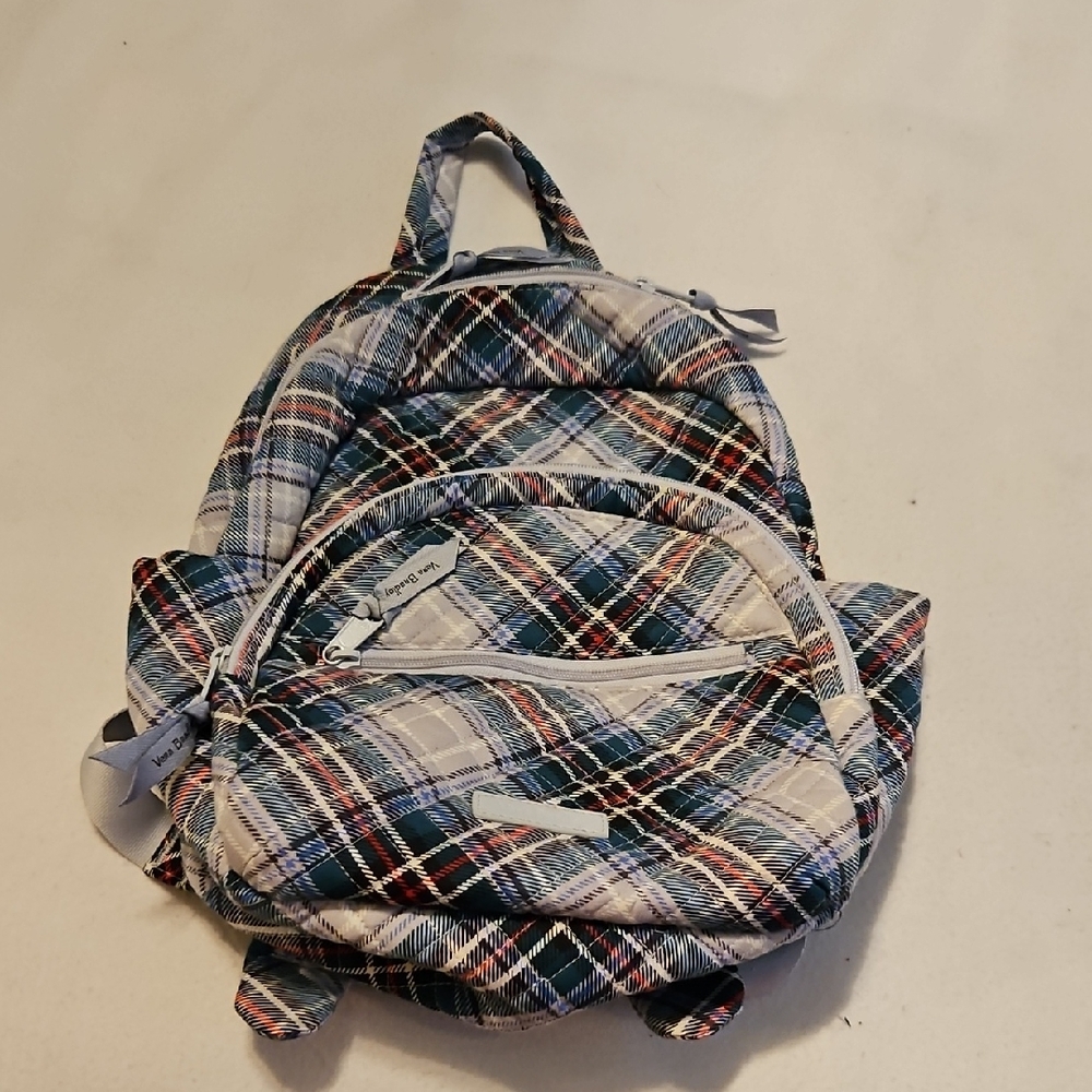 Vera Bradley Essential Compact Backpack In Snowy Plaid